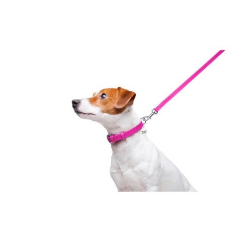 Повідець для собак WAUDOG Glamour шкіряний XS рожевий (33727)