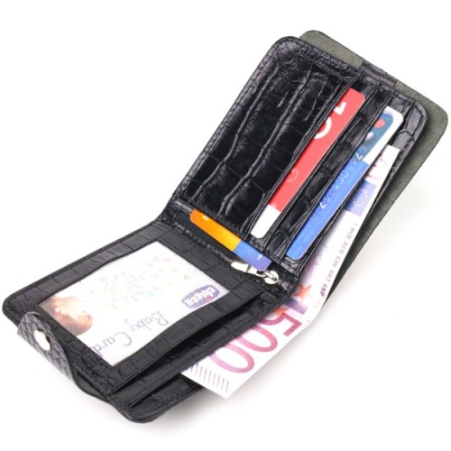 Портмоне Canpellini З натуральної шкіри Чорне (21572)