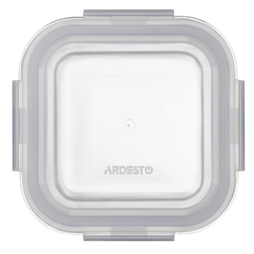 Харчовий контейнер Ardesto Gemini квадратний, 0.31л, боросилікатне скло, прозорий (AR1230BSQ)