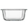 Харчовий контейнер Ardesto Gemini квадратний, 0.31л, боросилікатне скло, прозорий (AR1230BSQ)