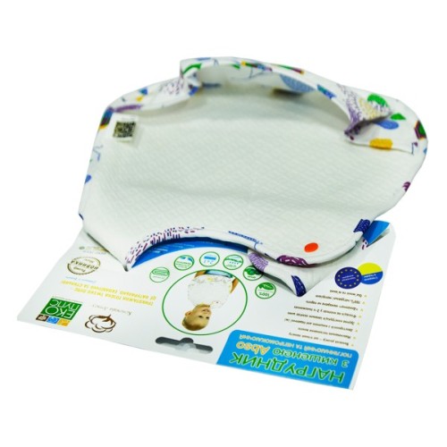 Нагрудничок Еко Пупс Jersey Abso непромокаючий з кишенею 26х31 (меланж Квіти) (WBJA014)