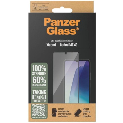 Скло захисне PANZERGLASS Xiaomi 14C 4G Ultra-Wide Fit (PG_PGRNUWFG58421)