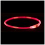Нашийник для тварин Trixie Flash Light Ring USB мигаючий силіконовий червоний L–XL 65 см/8 мм (4057589126634)