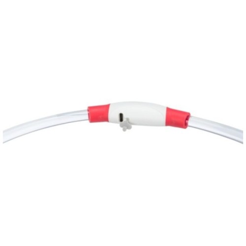 Нашийник для тварин Trixie Flash Light Ring USB мигаючий силіконовий червоний L–XL 65 см/8 мм (4057589126634)