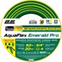 Шланг для поливу 2E AquaFlex Emerald Pro, 3/4", 50м, 4 шари, 20бар, -10…+60°C, зрошувач, 2 конектори, адаптер (2E-GHE34ED50)