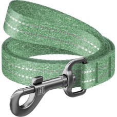 Повідець для собак WAUDOG Re-cotton світловідбивний L-XL Ш 25 мм Д 200 см салатовий (03205)