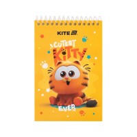 Блокнот Kite на спіралі Garfield А6, 48 аркушів, нелінований (GF25-196)