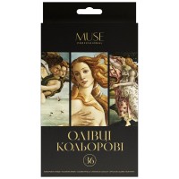 Олівці кольорові Muse Тригранні З точилкою 36 кольорів (105M-36)