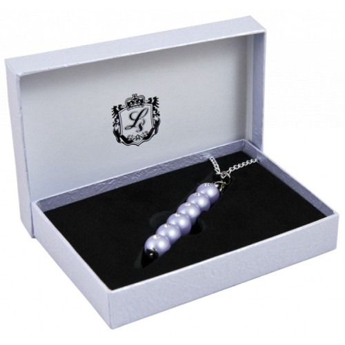 Ручка кулькова Langres з ланцюжком Secret з кристалами Синя 0.7 мм Фіолетовий корпу (LS.401021-07)