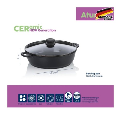 Сотейник Kela Atura з кришкою 28 см, 5 л (15167)