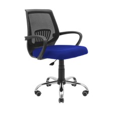 Офісне крісло Richman Стар Хром Піастра Сітка чорна + синя (сидіння) (R00000044933)