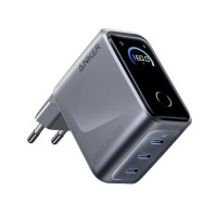 Зарядний пристрій Anker 3xUSB-C PD3.1 160W GaNPrime w Display silver (A2687341)