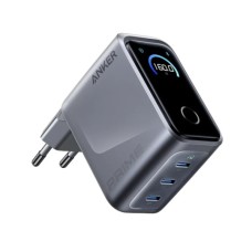 Зарядний пристрій Anker 3xUSB-C PD3.1 160W GaNPrime w Display silver (A2687341)