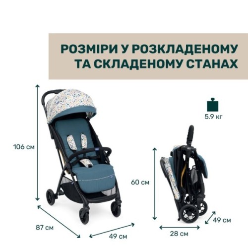 Коляска Chicco Glee Блакитна (8058664173600) (87068.78)