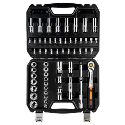 Набір інструментів Neo Tools 58шт, 1/2", CrV, кейс (10-042)