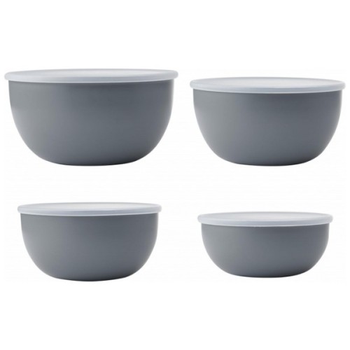 Миска KitchenAid Coreline, набір 4 шт, з кришкою, сірий (KQG176OSCGG)