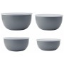 Миска KitchenAid Coreline, набір 4 шт, з кришкою, сірий (KQG176OSCGG)