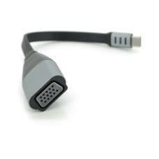 Перехідник USB-C M to VGA F 0.18m black-gray Voltronic (YT-Type-C(M)/VGA(F)-18cm/27031)