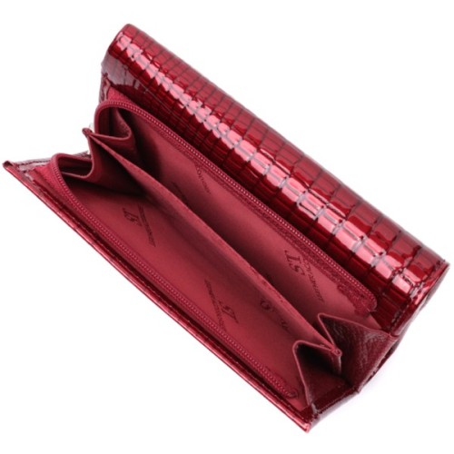 Гаманець ST Leather З натуральної шкіри Червоний (22708)