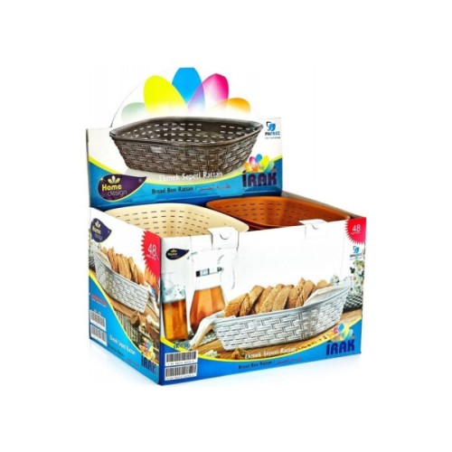 Хлібниця Irak Plastik 2,5 л під ротанг сіра (12072)