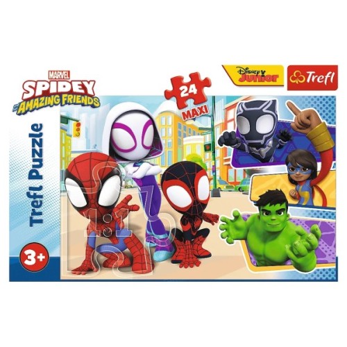 Пазл Trefl Maxi Spiderman Спайді та його друзі 24 елемента (5900511143485)
