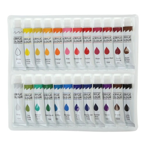 Акрилові фарби ZiBi ART Line -2 24 кольорів х 12 мл (ZB.6664)