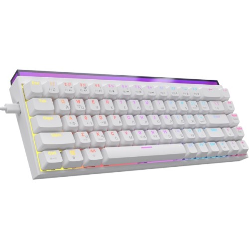 Клавіатура Ajazz NK68 Red Switch USB UA White (NK68-R-W)