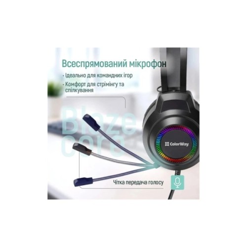 Навушники ColorWay BlazeCore RGB Black (CW-HPG03BK)