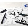 Лайнер Faber-Castell набір капілярних ручок пензликів Pitt Artist Pen Comic Black Set, (SB, 1,5, F, XS) колір чорний (30337)