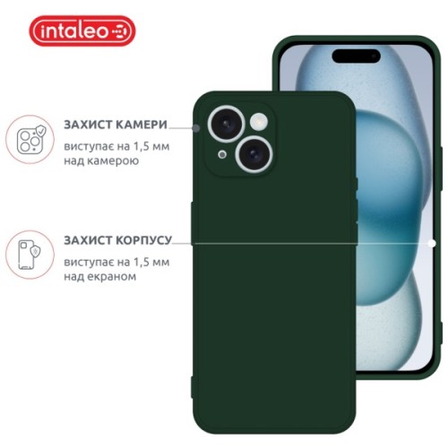 Чохол до мобільного телефона Intaleo SoftShell Apple iPhone 15 Plus Dark Green (1283126585289)