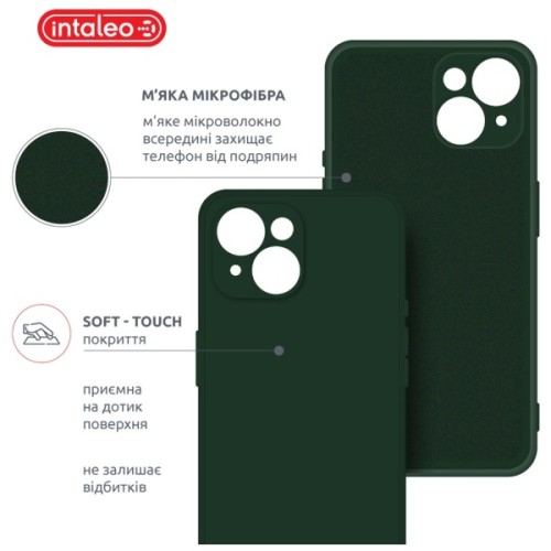 Чохол до мобільного телефона Intaleo SoftShell Apple iPhone 15 Plus Dark Green (1283126585289)