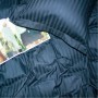 Постільна білизна MirSon SatinStripe 30-0021DarkBlue 200х220 Євро (2200005255773)
