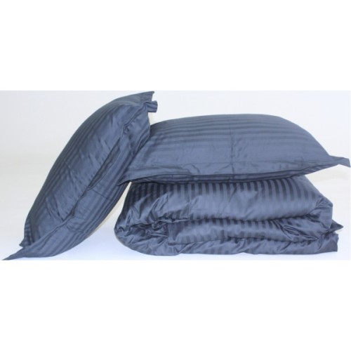 Постільна білизна MirSon SatinStripe 30-0021DarkBlue 200х220 Євро (2200005255773)