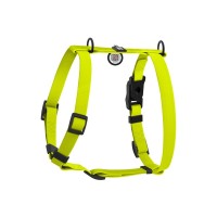 Шлея для собак WAUDOG Magnet анатомічна Н-подібна з QR-паспортом, магнітна пряжка-фастекс S лимонна (262226)