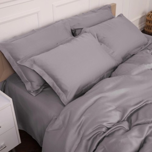 Постільна білизна MirSon Tencel №06 Gray 200x220 Євро (2200009370519)