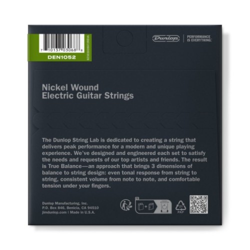 Струни для гітари Jim Dunlop Nickel Wound Electric Guitar Strings (10-52) (DEN1052)