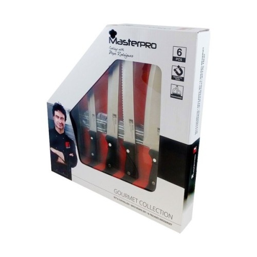 Набір ножів MasterPro Gourmet Pepe з магнітним тримачем (BGMP-4330)