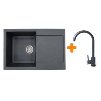 Мийка кухонна Adamant Horizon графіт + змішувач (182496911513)