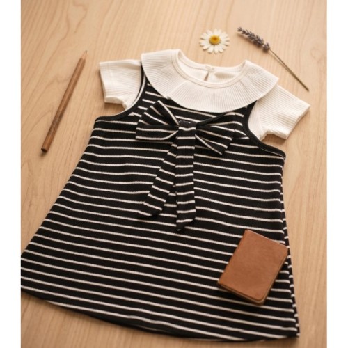 Набір дитячого одягу POP FASHION з футболкою в смужку (7492-116G-black)