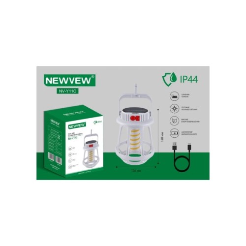 Ліхтар NEWVEW NV-Y11C Solar Panel 1200mAh White (NWVW-NV-Y11-WH)