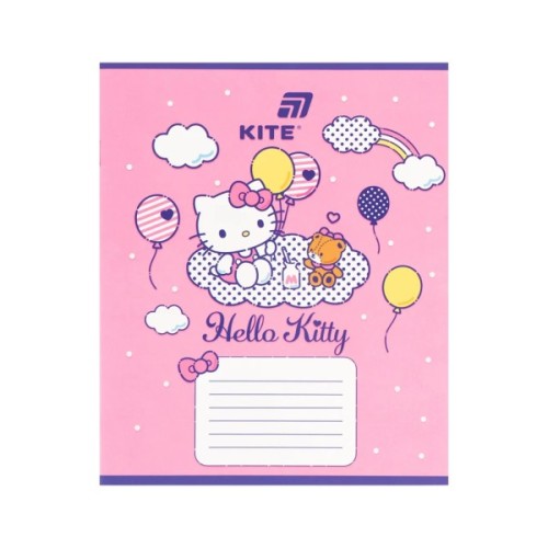 Зошит Kite Hello Kitty, 12 аркушів, коса лінія (HK26-235-2)