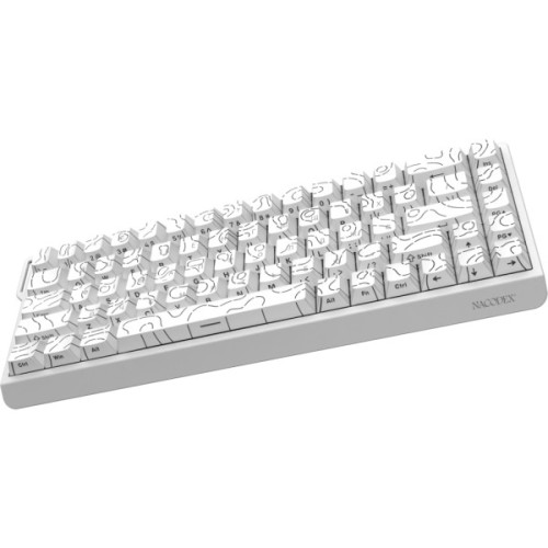 Клавіатура Ajazz NacodeX NK68 V2 Red Switch LED USB UA White (NK68-V2-R-S-W)