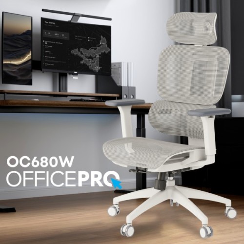Офісне крісло OfficePro Skyline OC680-W-LG-LG (OC680-W-LG-LG)