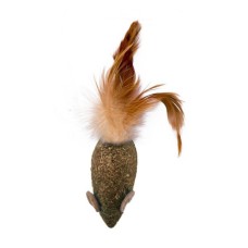 Іграшка для котів Eastland Мишка з котячою м'ятою та пір'ям 4.8 см (6970115703155)