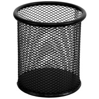 Підставка для ручок H-Tone кругла металева, 9 х 10 см, чорна (JJ41205)