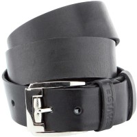Ремінь Shvigel Чоловічий шкіряний Чорний (10084)