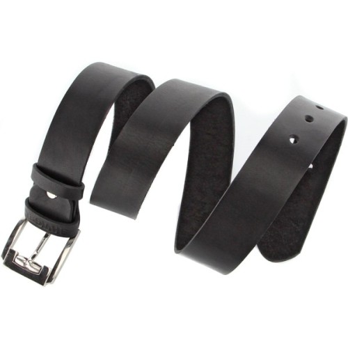 Ремінь Shvigel Чоловічий шкіряний Чорний (10084)