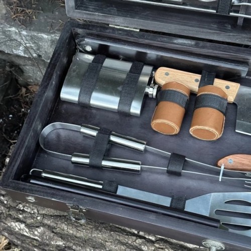 Набір для барбекю Metalzavod Майстер Гриль кейс-столик чорний (PN-MaysterGryl-BL)