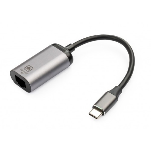 Перехідник USB-C to RJ45 Ethernet 1000Mbps Vinga (VCPATCLGB)
