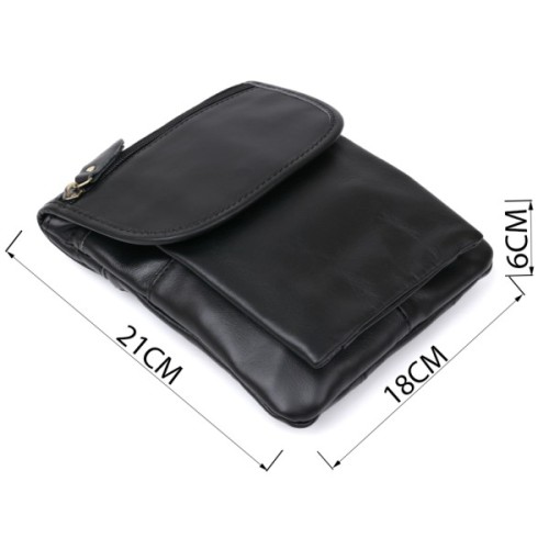 Сумка Vintage Шкіряна чоловіча через плече Чорна (20467)